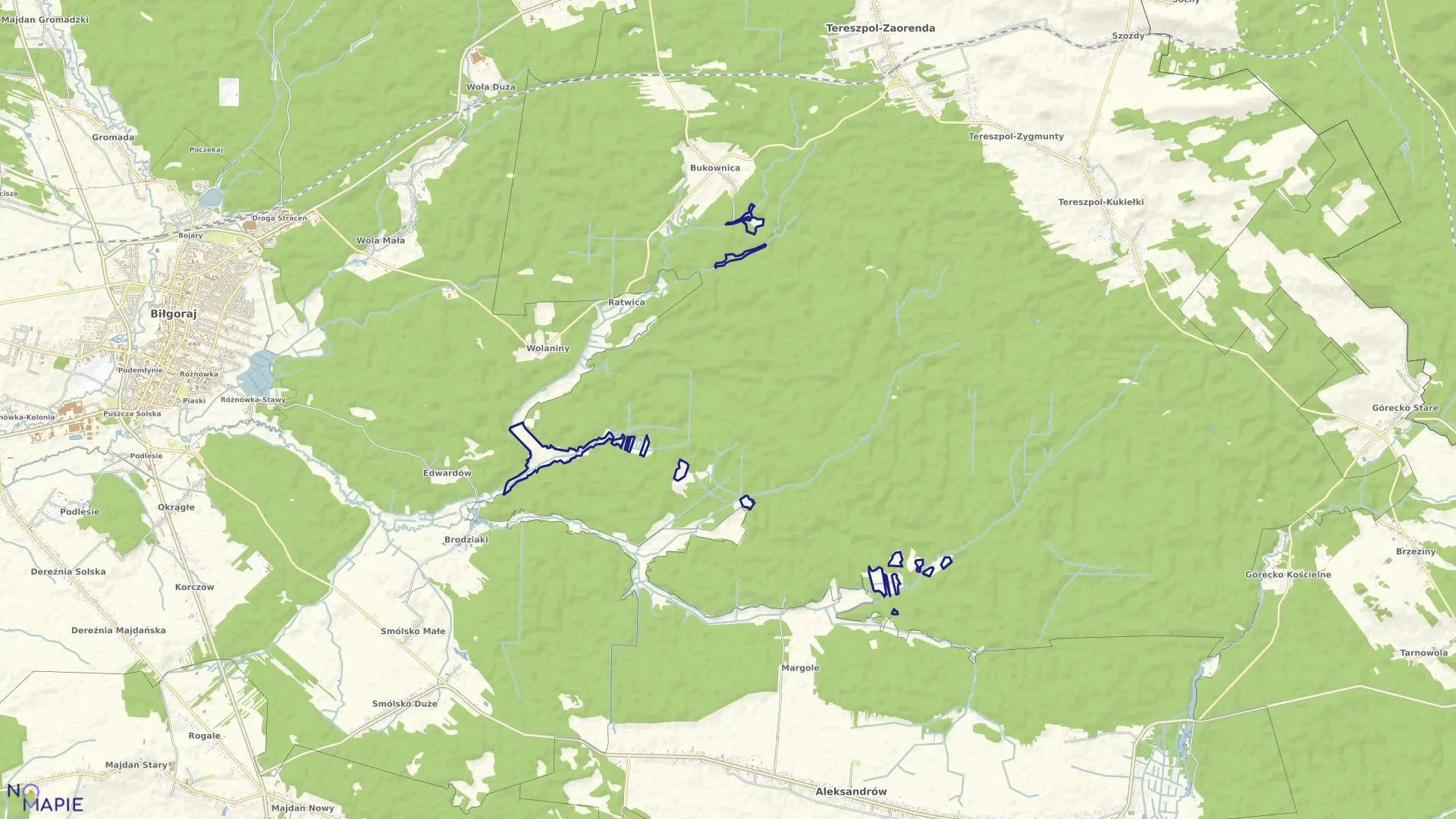 Mapa obrębu TERESZPOL -ENKLAWY w gminie tereszpol